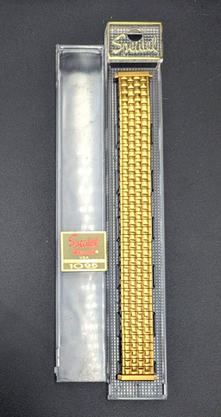 Speidel Gold Twist O Flex Stainless Steel Mens Watch Band